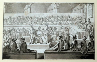 Koningin van Frankrijk Marie Antoinette voor het Revolutionaire Tribunaal