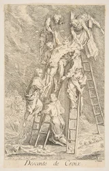 Afdaling van het Kruis, n.d. Makers: Claude Gillot, Jacques Gabriel Huquier
