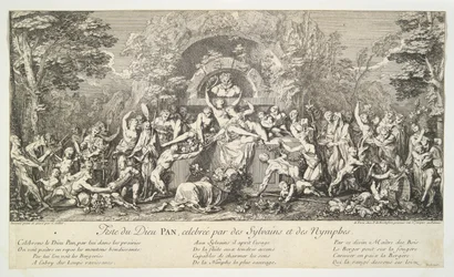 Feest van de god PAN, gevierd door sylvains en nimfen