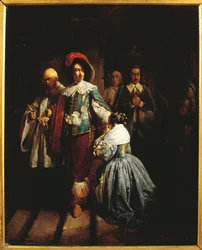 Karel I van Engeland (1600-1649) wordt naar zijn dood geleid. (olieverf op doek)