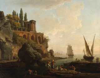 Denkbeeldig Landschap, Italiaanse Havenscène