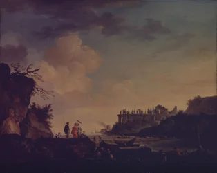 Ruïnes bij de monding van een rivier, 1748
