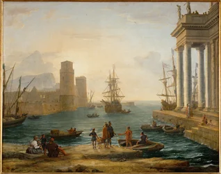 Port de mer, effet de brume Haven met mist ...