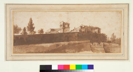 Uitzicht op de Belvedere en de Vestingwerken van het Vaticaan