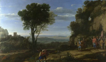 Landschap met David in de grot van Adullam, 1658