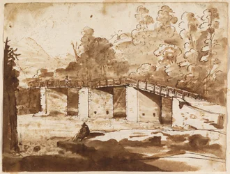 Landschap met een brug