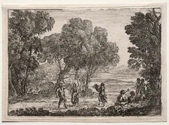 Landschap met een landelijke dans Kleine Plaat, ca. 1637