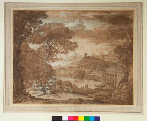 Landschap met de nimf Egeria rouwend om Numa