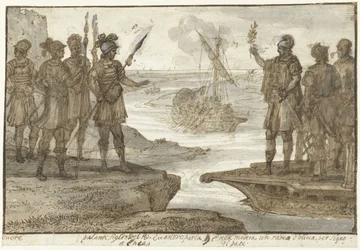 Ontmoeting van Aeneas met Pallas, de zoon van Euander