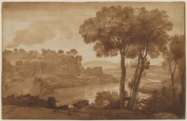 Uitzicht op de Acqua Acetosa (recto)