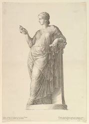 Oude Beeld van de Muze Thalia