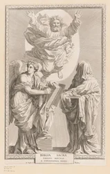 God met personificatie van Geschiedenis en Profetie