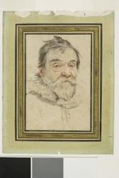 Portret van een bebaarde oude man
