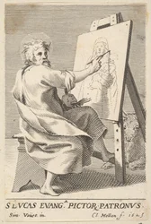 St. Lucas schildert de Maagd, 1625
