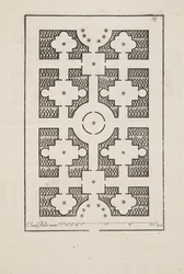 Ontwerp voor Parterre, uit Theatre des Plans et Jardinages, uitgegeven 1652