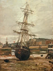 Gestrand schip in Fecamp
