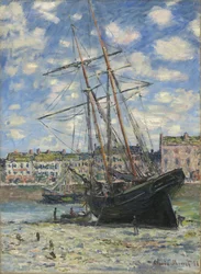 Boot bij eb