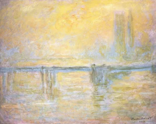 Charing Cross Bridge, mist, 1902