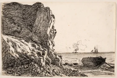 Kliffen en Zee, Sainte-Adresse, c.1864