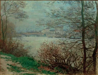 De Oever van de Seine bij het Eiland Grande-Jatte