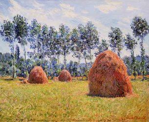 Hooibergen bij Giverny, 1884