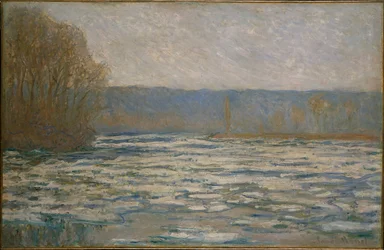 IJsbreken op de Seine bij Bennecourt