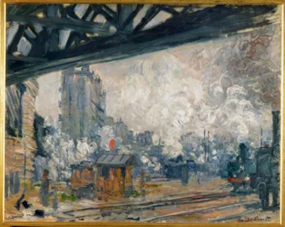 Het station Saint-Lazare, buitenaanzicht