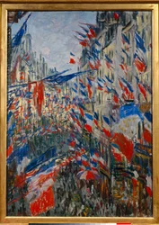 La Rue Saint-Denis in Parijs, feest 30 juni 1878