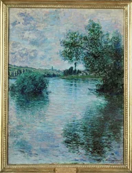 De Seine bij Vetheuil (olieverf op doek)