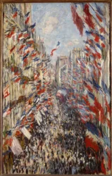 De rue Montorgeuil, in Parijs. Feest van 30 juni 1878