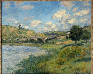 Landschap. Vétheuil. Schilderij van Claude Monet (1840-1926)