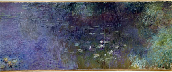 De waterlelies: ochtend. Detail. Schilderij van Claude Monet (1840-1926), 1914-1926. Diptiek van 2 x 3 m per deel. Parijs. Musée de l