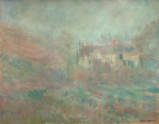 Huizen in Falaise, mist
