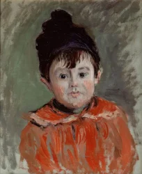 Portret van Michel met pomponmuts