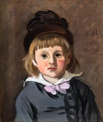Portret van Jean Monet met pomponhoed