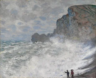 Ruw weer bij Étretat, 1883