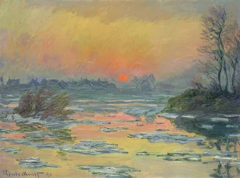 Zonsondergang boven de Seine, 1880