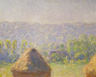De Hooibergen of Het Einde van de Zomer, Giverny (detail)