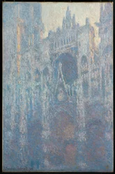 Het Portaal van de Kathedraal van Rouen in Ochtendlicht