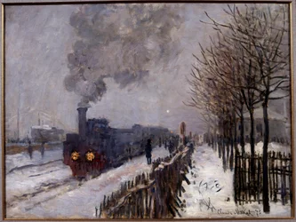 De trein in de sneeuw