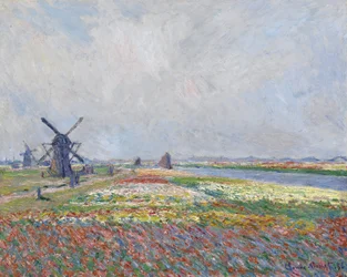 Tulpenvelden bij Den Haag door Claude Monet (1840-1926), afmetingen: 66 x 81,5
