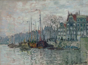Uitzicht op de Prins Hendrikkade en de Kromme Waal in Amsterdam, 1874