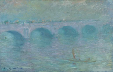 Waterloo-brug in de mist
