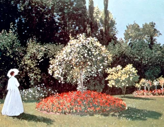 Vrouw in de tuin, Sainte-Adresse, 1867