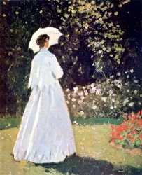 Vrouw in de tuin, Sainte-Adresse, detail, 1867