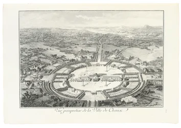 Perspectief van de stad Chaux, 1804