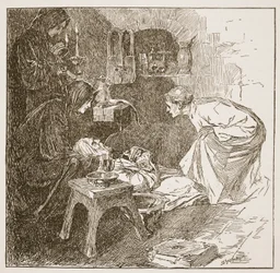 De Dood van Bede, illustratie uit 
