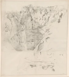 Kliffen met een Waterval bij Tivoli