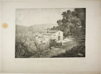 Uitzicht op een Klooster op de Plaats van het Huis van Horace
