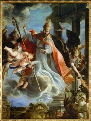 De triomf van Sint Augustinus (schilderij op doek)